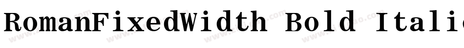 RomanFixedWidth Bold Italic字体转换